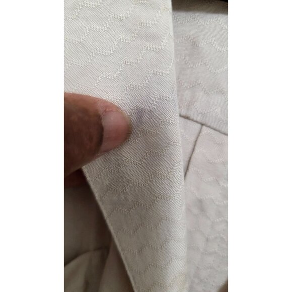 Free People Women's Oversized Beige Button-Up Shirt Pattern Folded Long Sleeves - Picture 8 of 8